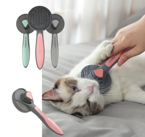 Brosse de toilettage pour Chats/Chiens avec bouton pressoir