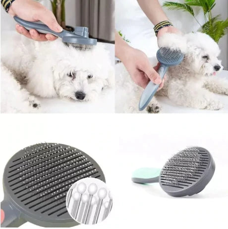 Brosse de toilettage pour Chats/Chiens avec bouton pressoir