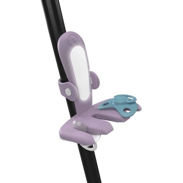attache sucette 1 Support de sucettes bbnove Asleep lilas fixé sur un barreau, sucettes non incluses