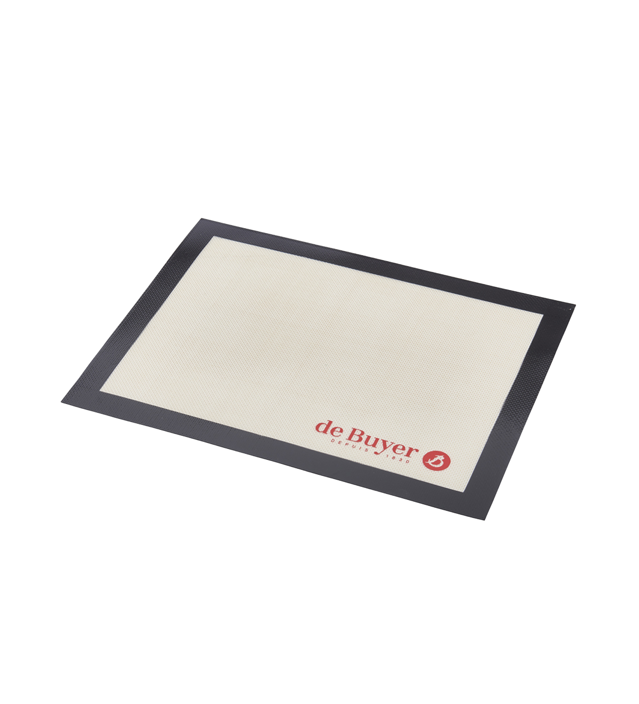 Tapis de cuisson silicone De Buyer 40 × 30 cm beige à bordure noire