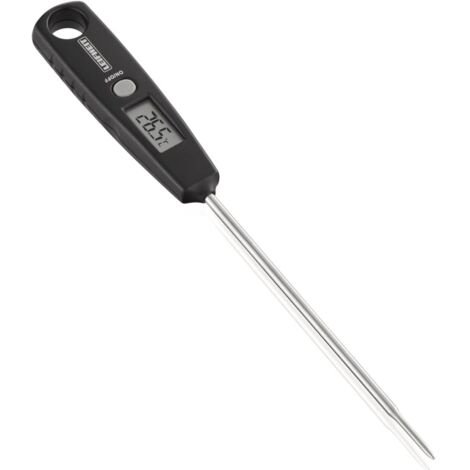 leifheit main Thermomètre de cuisine digital Leifheit 03095 noir et argenté avec sonde inox