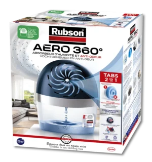 Kit absorbeur d’humidité Rubson AERO 360° 20 m² avec recharge 450 g