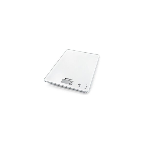 Balance de cuisine Soehnle Page Compact 300 blanche, vue en perspective
