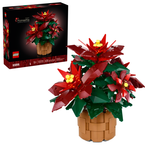 Étoile de Noël LEGO Poinsettia 10370 – boîte et modèle
