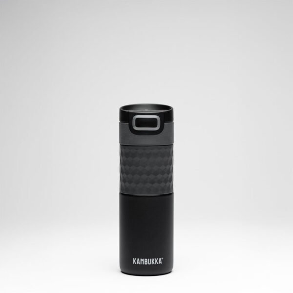 kambukka-etna-grip-500-black-steel-1 Mug isotherme Kambukka Etna Grip 500 ml Black Steel – vue de face