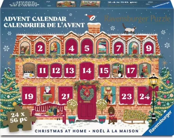 Calendrier de l’Avent puzzle Ravensburger 2026 Noël à la maison — coffret 12002014