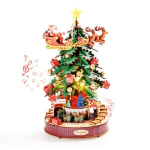 rolife-ams01-sapin-noel-musical-1 Rolife AMS01 sapin de Noël musical avec traîneau du Père Noël