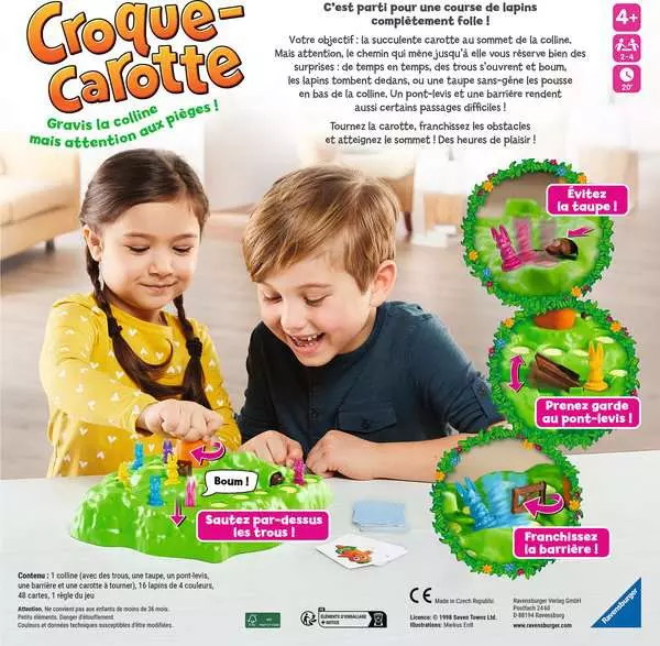 Ravensburger Croque Carotte 22223 – Jeu de société dès 4 ans Croque Carotte Ravensburger 22223 : aperçu du jeu