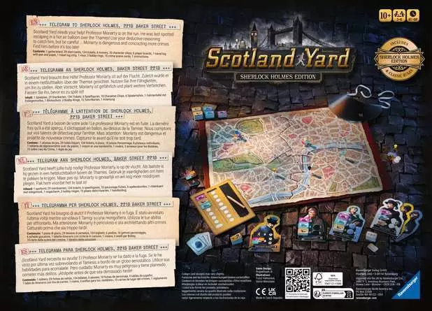 Ravensburger Scotland Yard Sherlock Holmes 27344 – Jeu d’enquête dès 10 ans Scotland Yard Sherlock Holmes : présentation du jeu