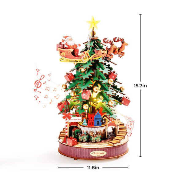 rolife-ams01-sapin-noel-musical-8 Dimensions du sapin Rolife AMS01 : 30 × 30 × 40 cm