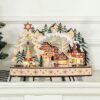 Village de Noël lumineux HOMCOM 830-873V00ND en bois, 20 LED — visuel 6