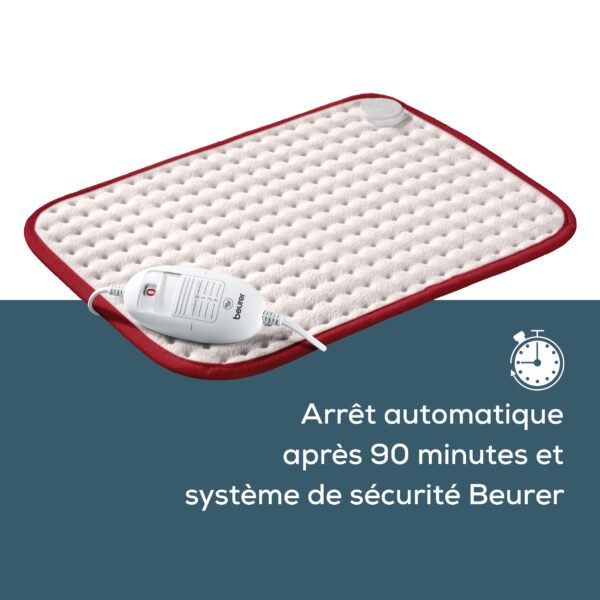 Beurer HK Comfort Cosy - arrêt automatique et sécurité BSS Visuel fabricant du Beurer HK Comfort Cosy : arrêt automatique après 90 minutes et système de sécurité BSS