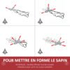 homcom-830-225-couronne-noel-lumineuse-60-cm-5 Conseils de mise en forme des branches de la couronne HOMCOM 830-225