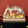 Village de Noël lumineux HOMCOM 830-873V00ND en bois, 20 LED — visuel 10