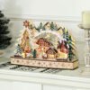 Village de Noël lumineux HOMCOM 830-873V00ND en bois, 20 LED — visuel 2