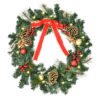 homcom-830-225-couronne-noel-lumineuse-60-cm-10 Vue de face de la couronne de Noël HOMCOM 830-225