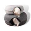 Yousuy 3477 vue complementaire 1 Tunnel et couchage pour chat en feutre avec fermeture zippée – S ou L — vue complémentaire 1