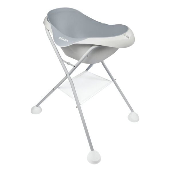 Baignoire bébé Béaba Camélé’O gris clair Light Mist, vue profil