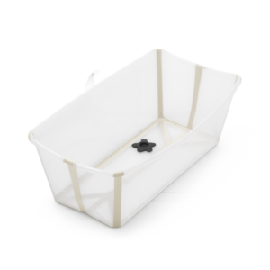 Baignoire bébé pliable Stokke Flexi Bath beige sable, dépliée