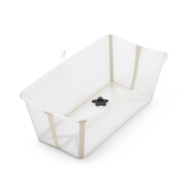 baignoire-bebe-stokke-flexi-bath-beige-ouverte Baignoire bébé pliable Stokke Flexi Bath beige sable, dépliée