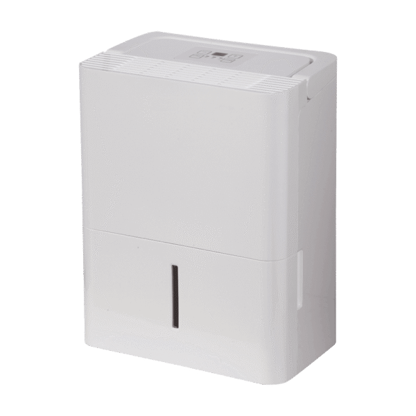 comfee-mddn-10den7-vue-trois-quarts Comfee MDDN-10DEN7 blanc, vue de trois quarts et panneau de commande