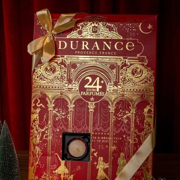 durance-calendrier-avent-bougies-2026-9 Calendrier Durance dans une décoration de Noël