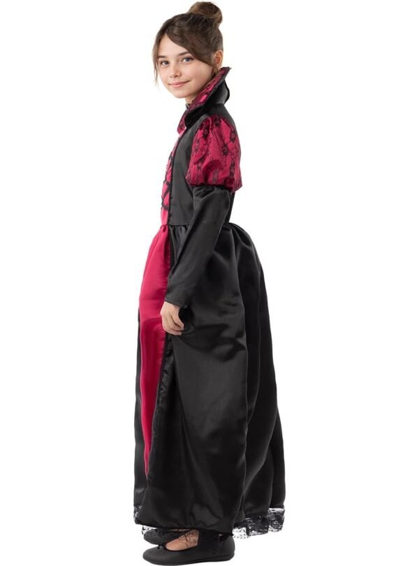 deguisement vampire fille funidelia robe noire et rouge avec col 5 6 ans 1