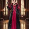 deguisement vampire fille funidelia robe noire et rouge avec col 5 6 ans