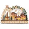 Village de Noël lumineux HOMCOM 830-873V00ND en bois, 20 LED — visuel 1