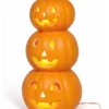 halloween-guirca-29712-profil Trois citrouilles lumineuses Halloween Guirca, vue de trois quarts