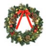 homcom-830-225-couronne-noel-lumineuse-60-cm-1 Couronne de Noël HOMCOM 830-225 de 60 cm avec ruban rouge