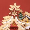 Village de Noël lumineux HOMCOM 830-873V00ND en bois, 20 LED — visuel 9