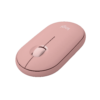 logitech-pebble-m350s-rose-3 Logitech Pebble M350s rose vue de trois quarts