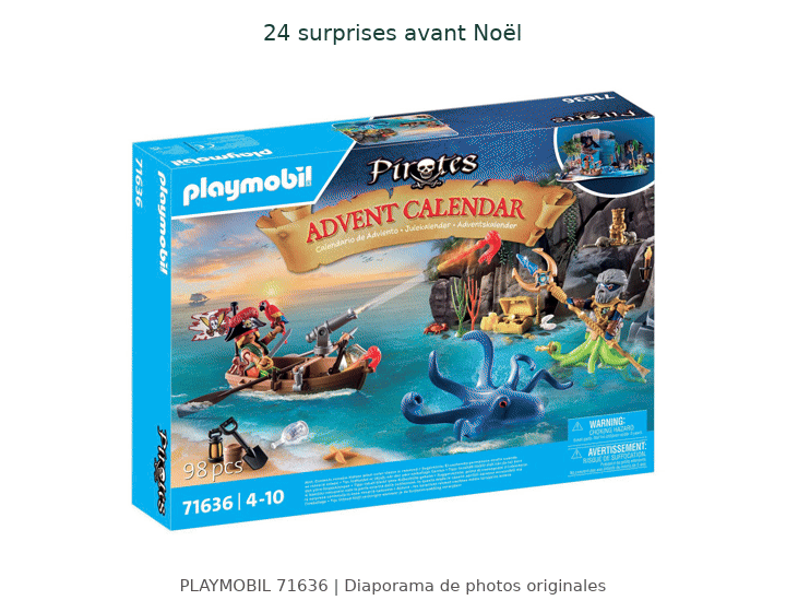 Calendrier de l’Avent PLAYMOBIL 71636 – Pirates Présentation en images du calendrier PLAYMOBIL 71636