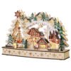 Village de Noël lumineux HOMCOM 830-873V00ND en bois, 20 LED — visuel 12