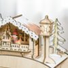 homcom-830-418-calendrier-avent-bois-traineau-8 Détail du sapin et des maisons du traîneau HOMCOM 830-418