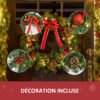 homcom-830-225-couronne-noel-lumineuse-60-cm-6 Décorations incluses sur la couronne lumineuse HOMCOM 830-225
